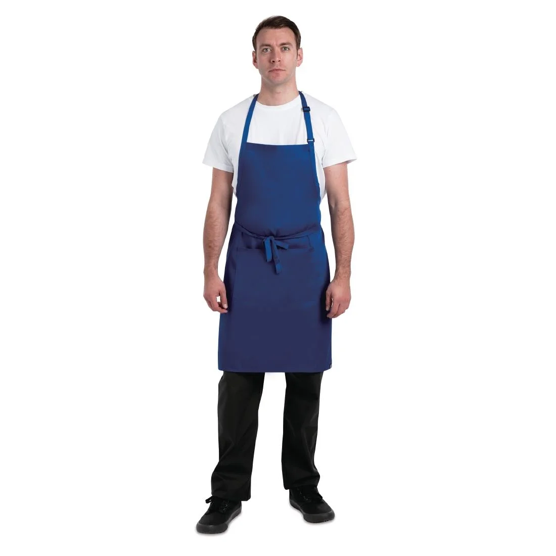 Chef Works Butchers Bib Apron Royal Blue - Image 1