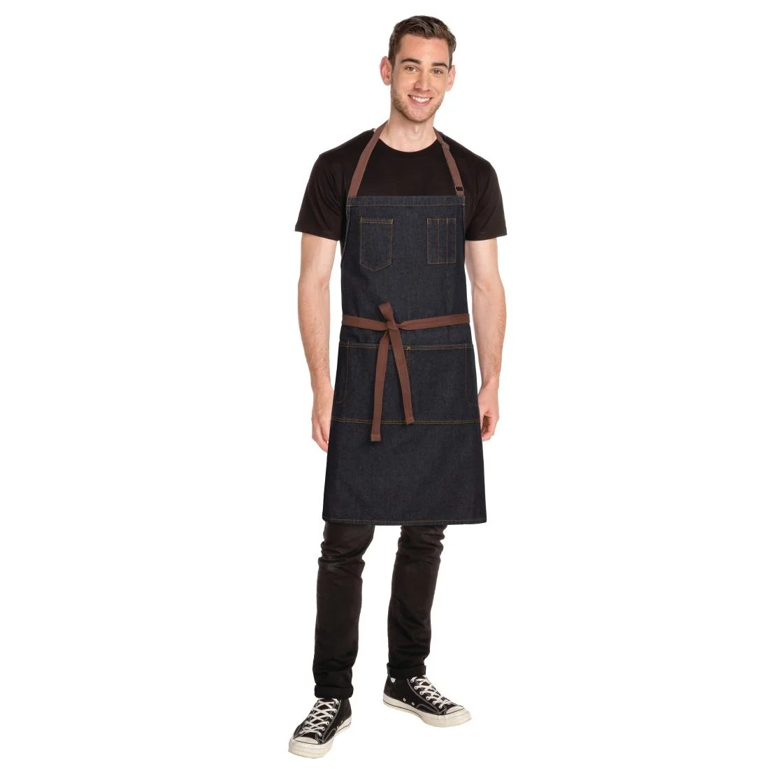 Chef Works Urban Memphis Bib Apron Black - Image 8