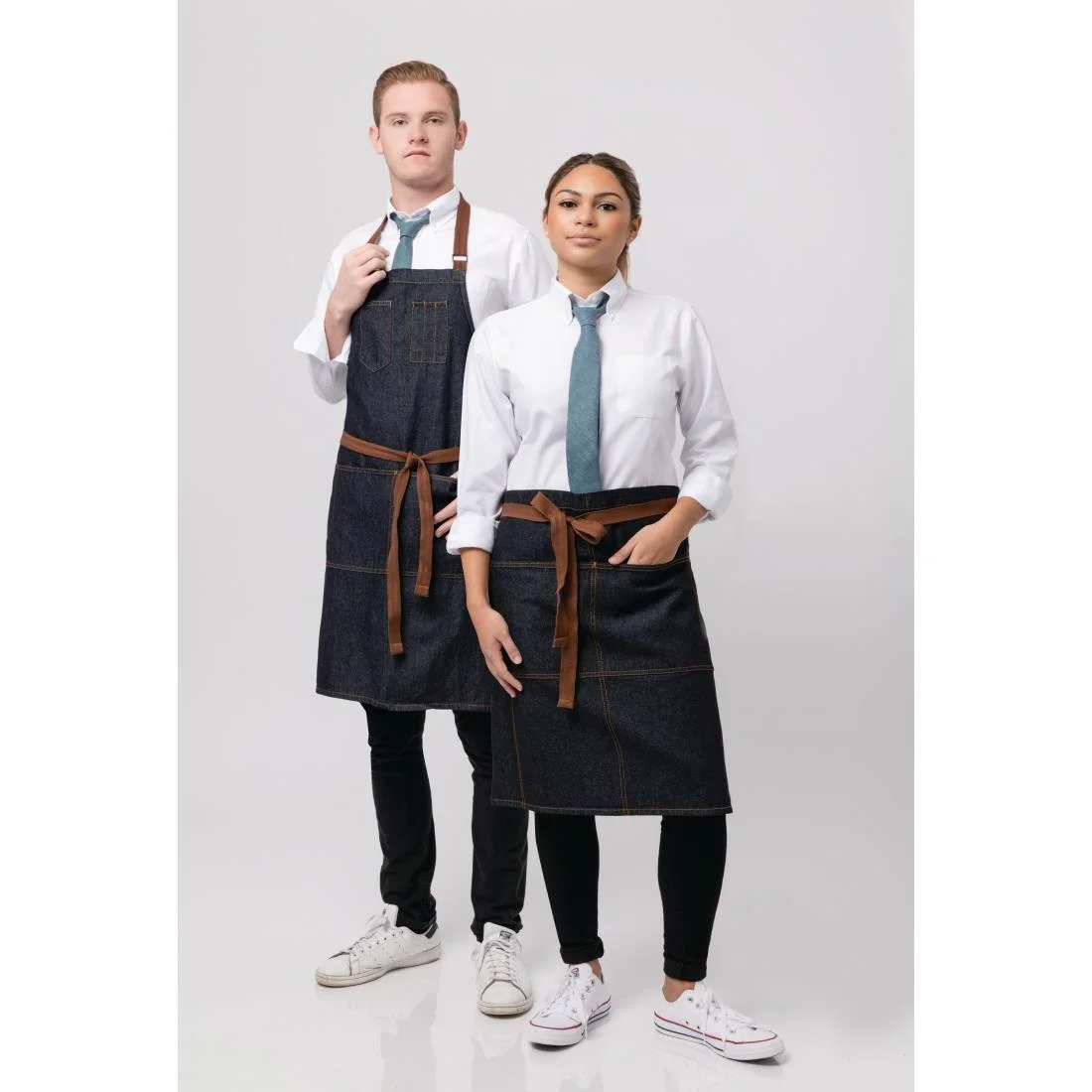 Chef Works Urban Memphis Bib Apron Indigo - Image 14