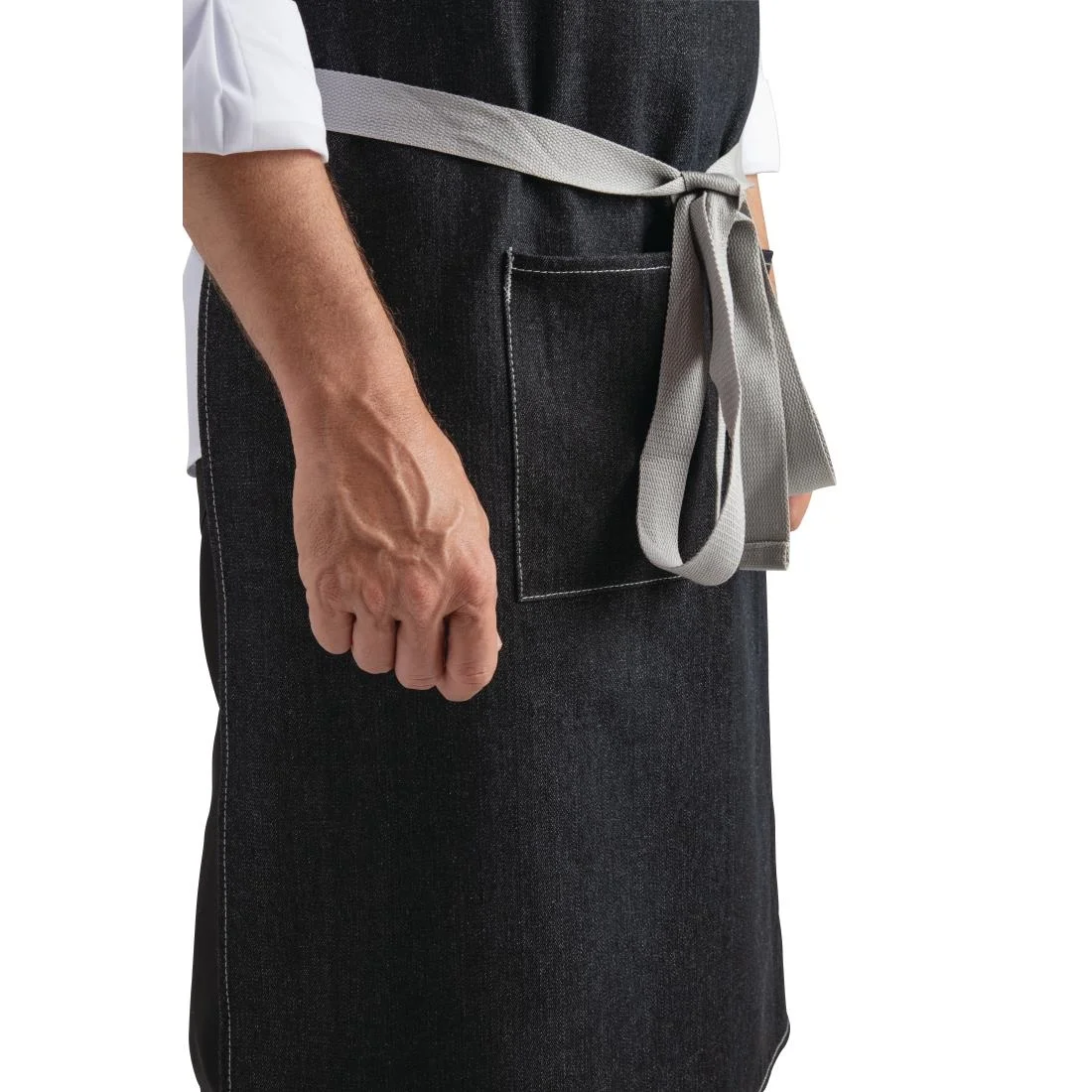 Whites Southside Bib Apron Denim Black - Image 2