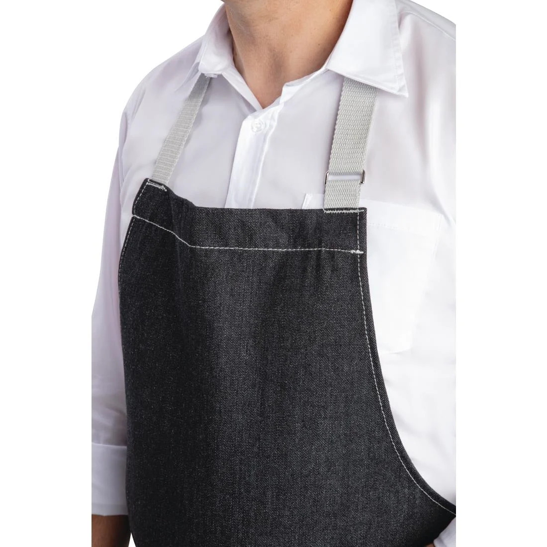 Whites Southside Bib Apron Denim Black - Image 3