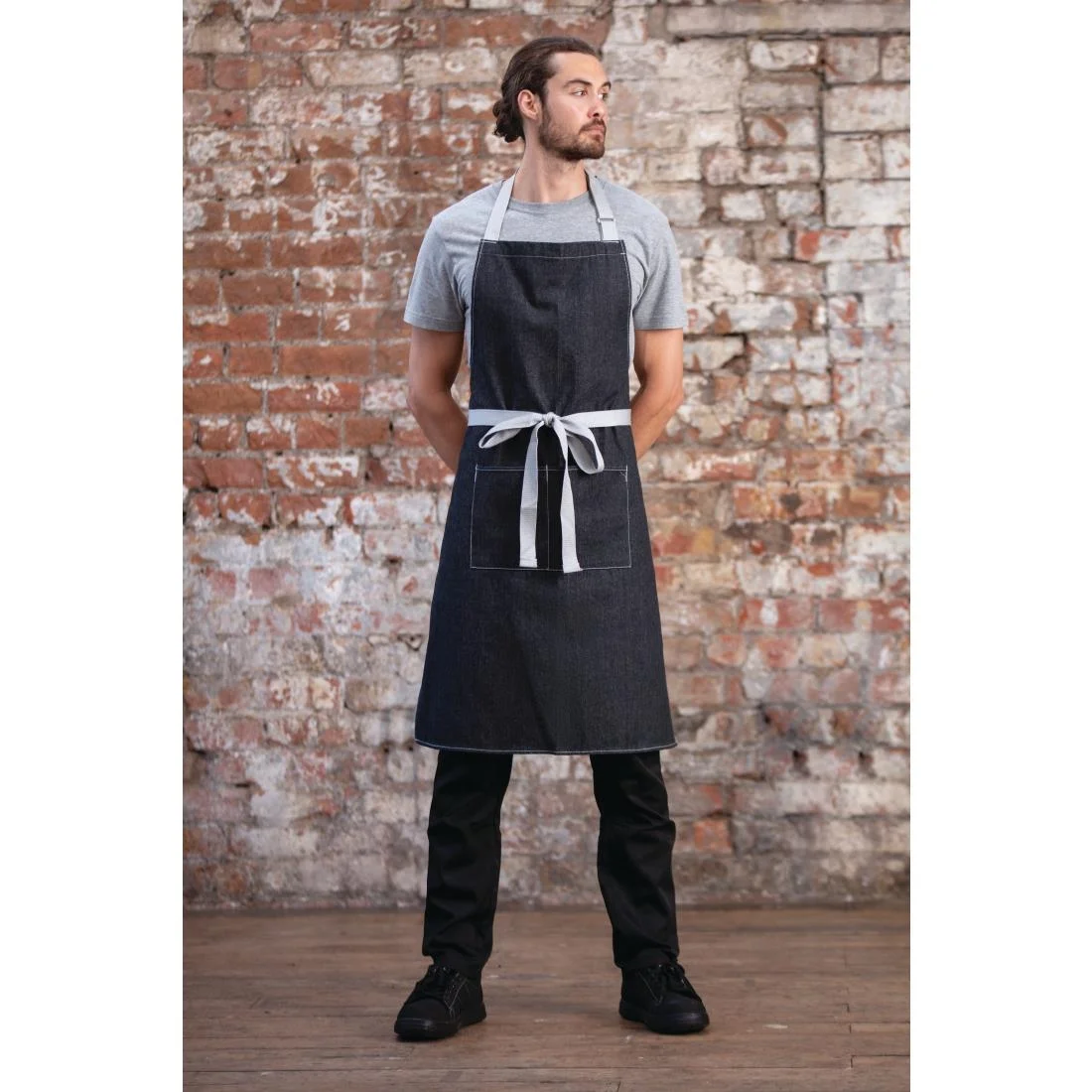 Whites Southside Bib Apron Denim Black - Image 4