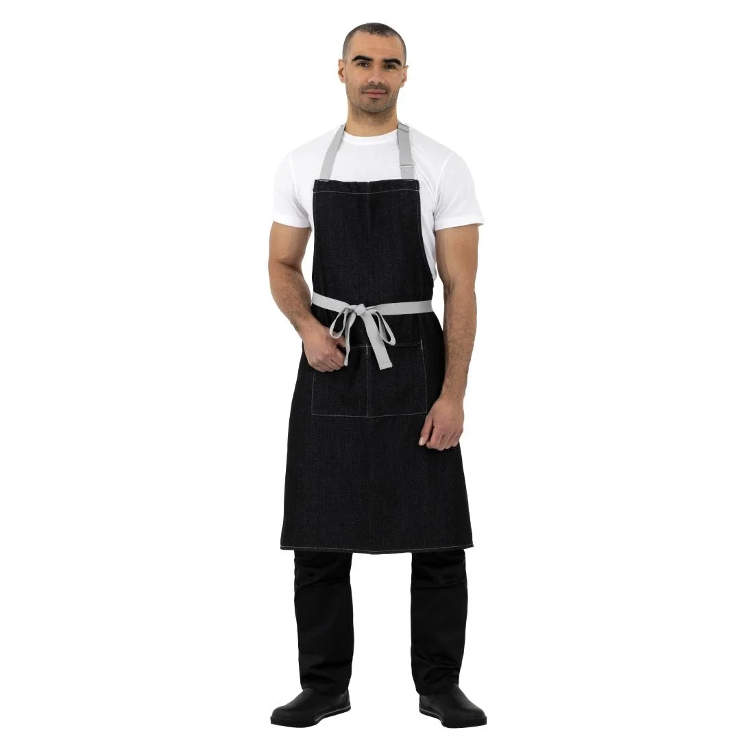 Whites Southside Bib Apron Denim Black - Image 7