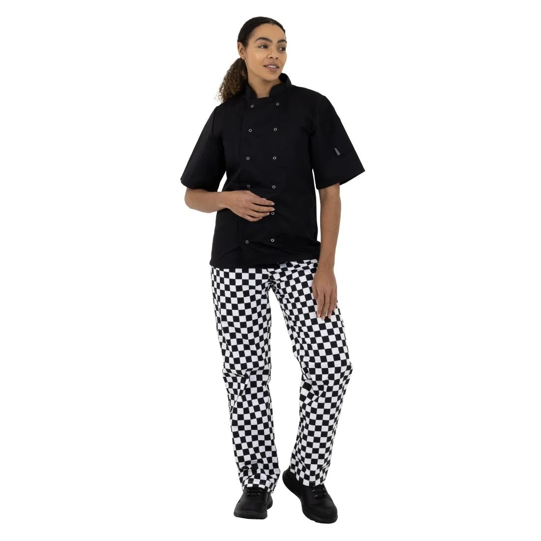 Whites Unisex Vegas Trousers Big Black & White Check - Image 4