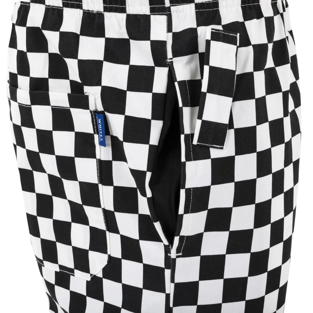 Whites Unisex Vegas Trousers Big Black & White Check - Image 7