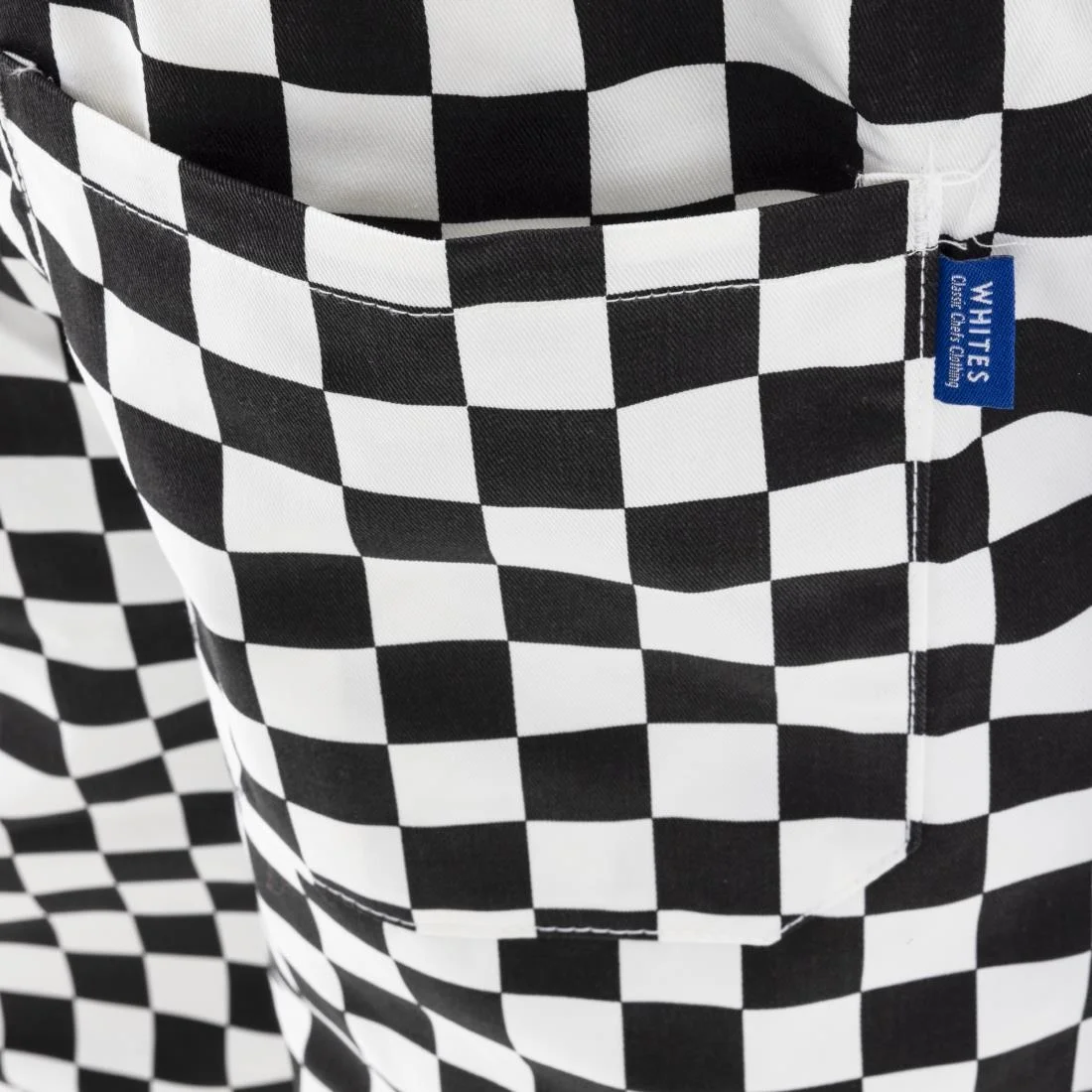 Whites Unisex Vegas Trousers Big Black & White Check - Image 9