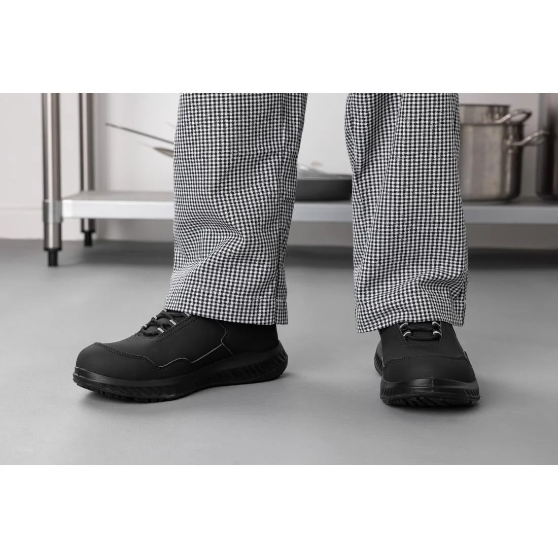 Slipbuster Recycled Microfibre Safety Trainer Matte Black - Image 3