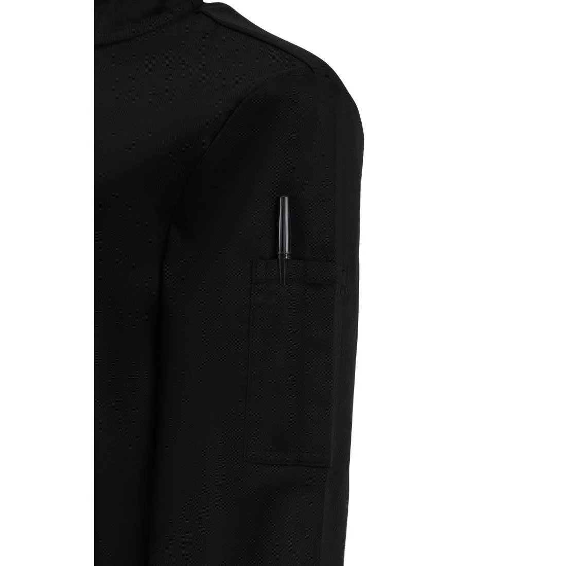 Whites Womens Fitted Chef Jacket Black - Image 8