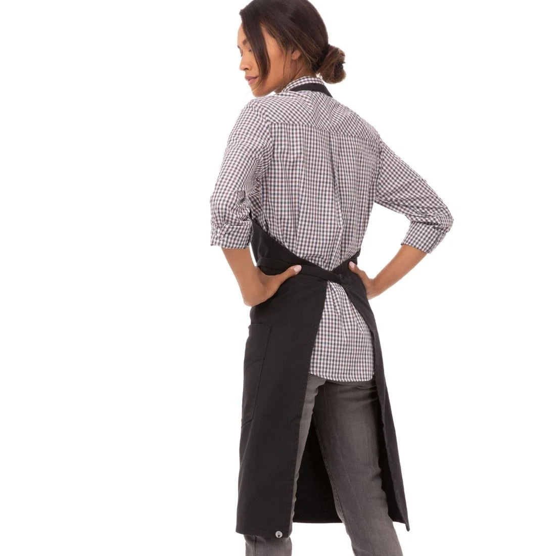 Chef Works Urban Rockford Canvas Bib Apron Steel Grey - Image 4