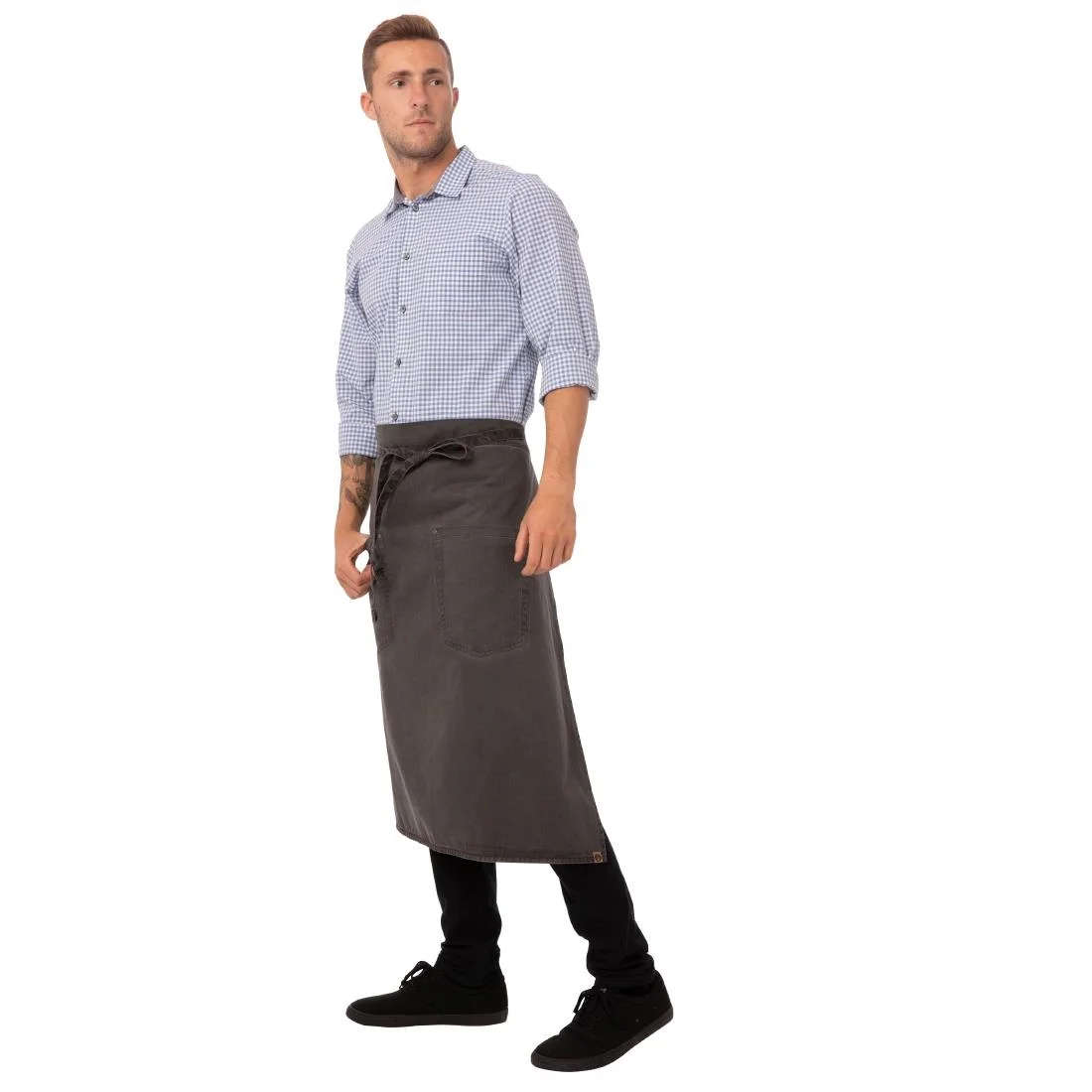 Chef Works Urban Dorset Antique Bistro Apron Pewter - Image 2