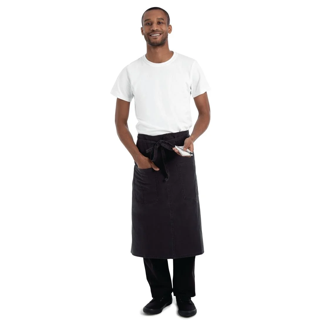 Chef Works Urban Rockford Canvas Bistro Apron Steel Grey - Image 2