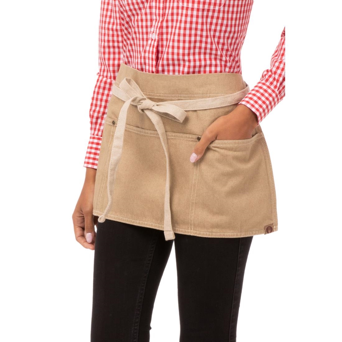Chef Works Urban Austin Denim Waist Apron Natural