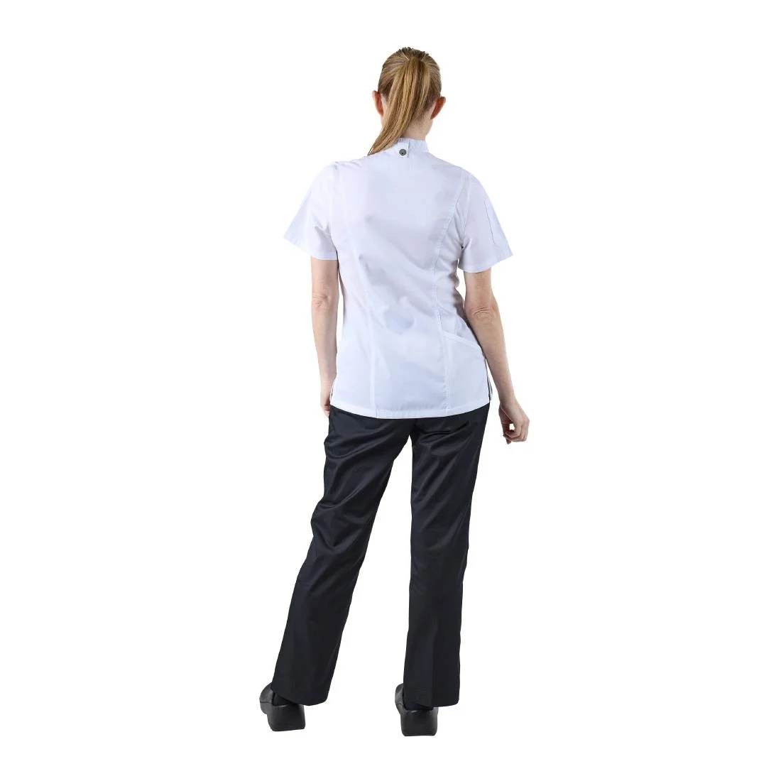 Chef Works Womens Springfield White Zip Chefs Jacket - Image 8