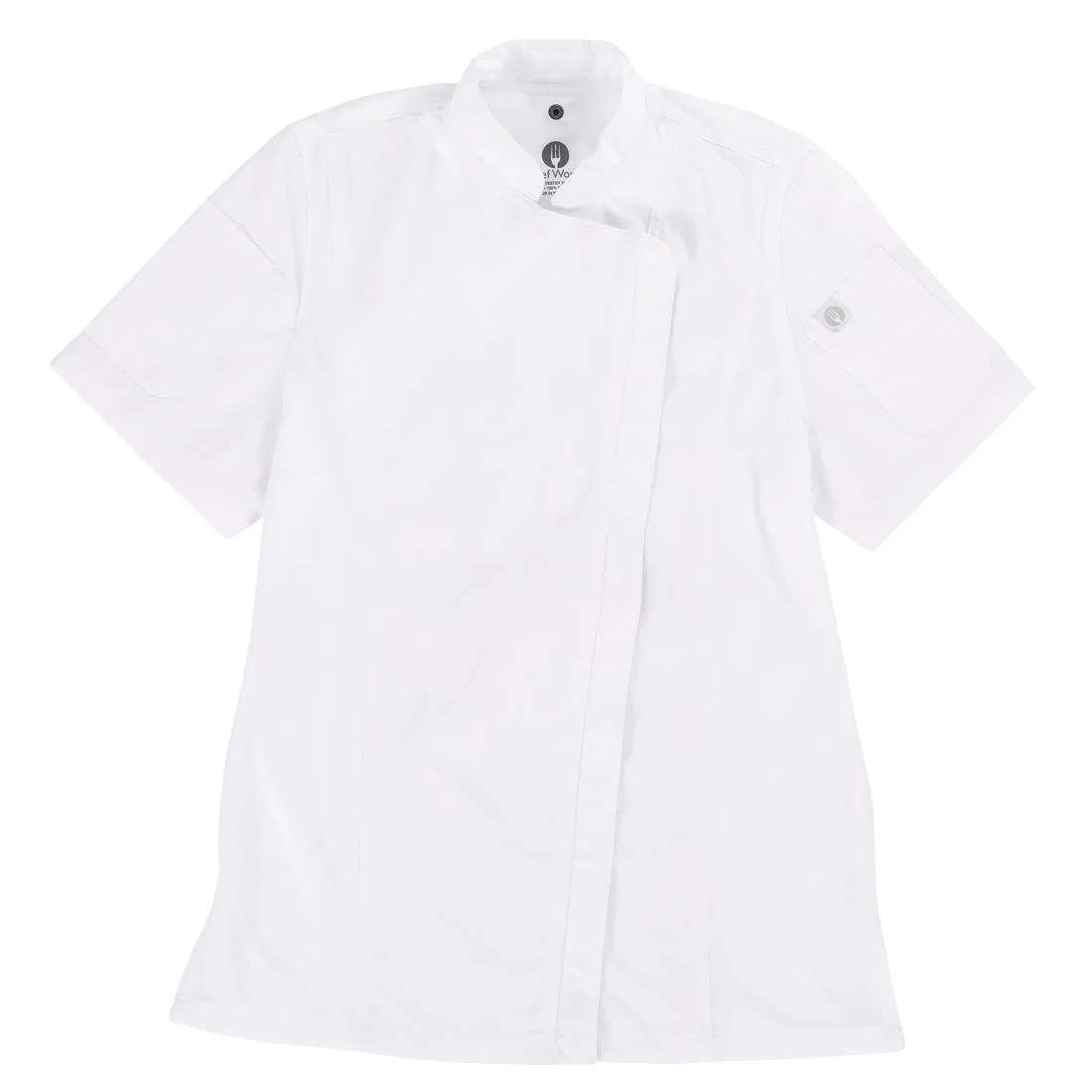 Chef Works Womens Springfield White Zip Chefs Jacket - Image 10