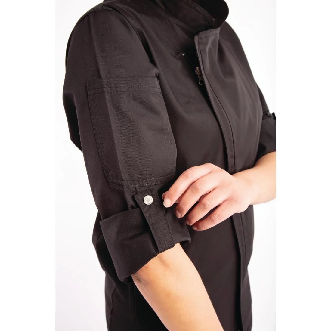 Chef Works Unisex Hartford Lightweight Chef Jacket Black - Image 7