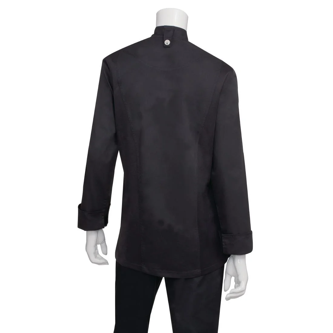 Chef Works Black Hartford Lightweight Zip Womens Chef Jacket - Image 3