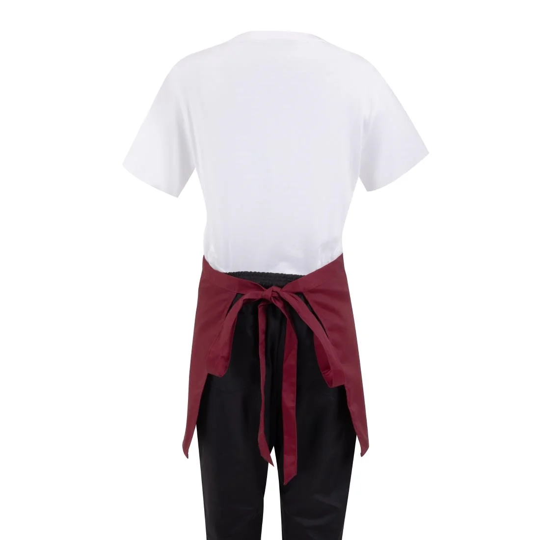 Whites Short Bistro Apron Burgundy - Image 9