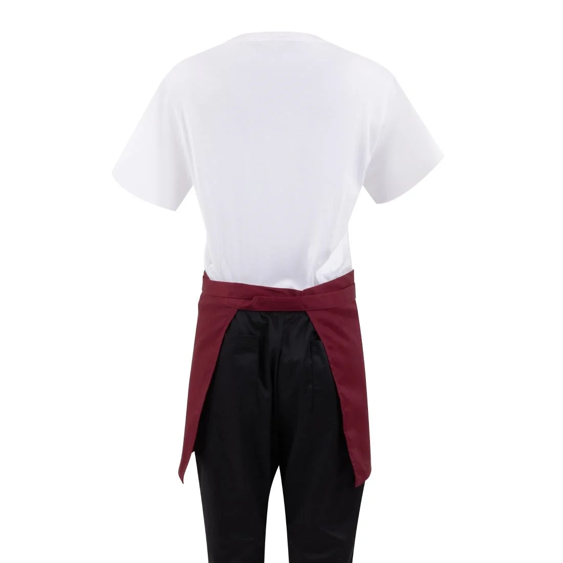 Whites Short Bistro Apron Burgundy - Image 11