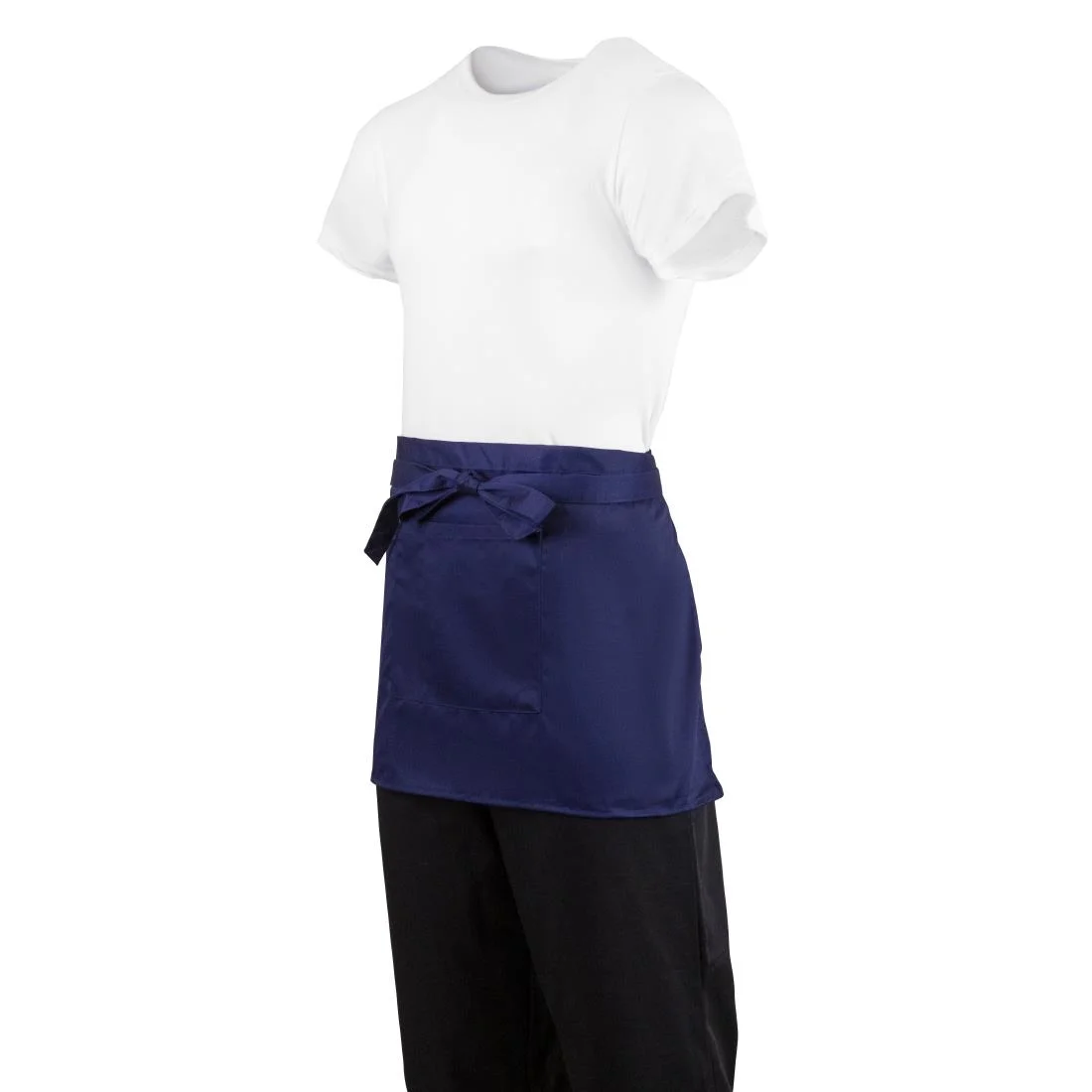 Whites Short Bistro Apron Navy Blue - Image 7