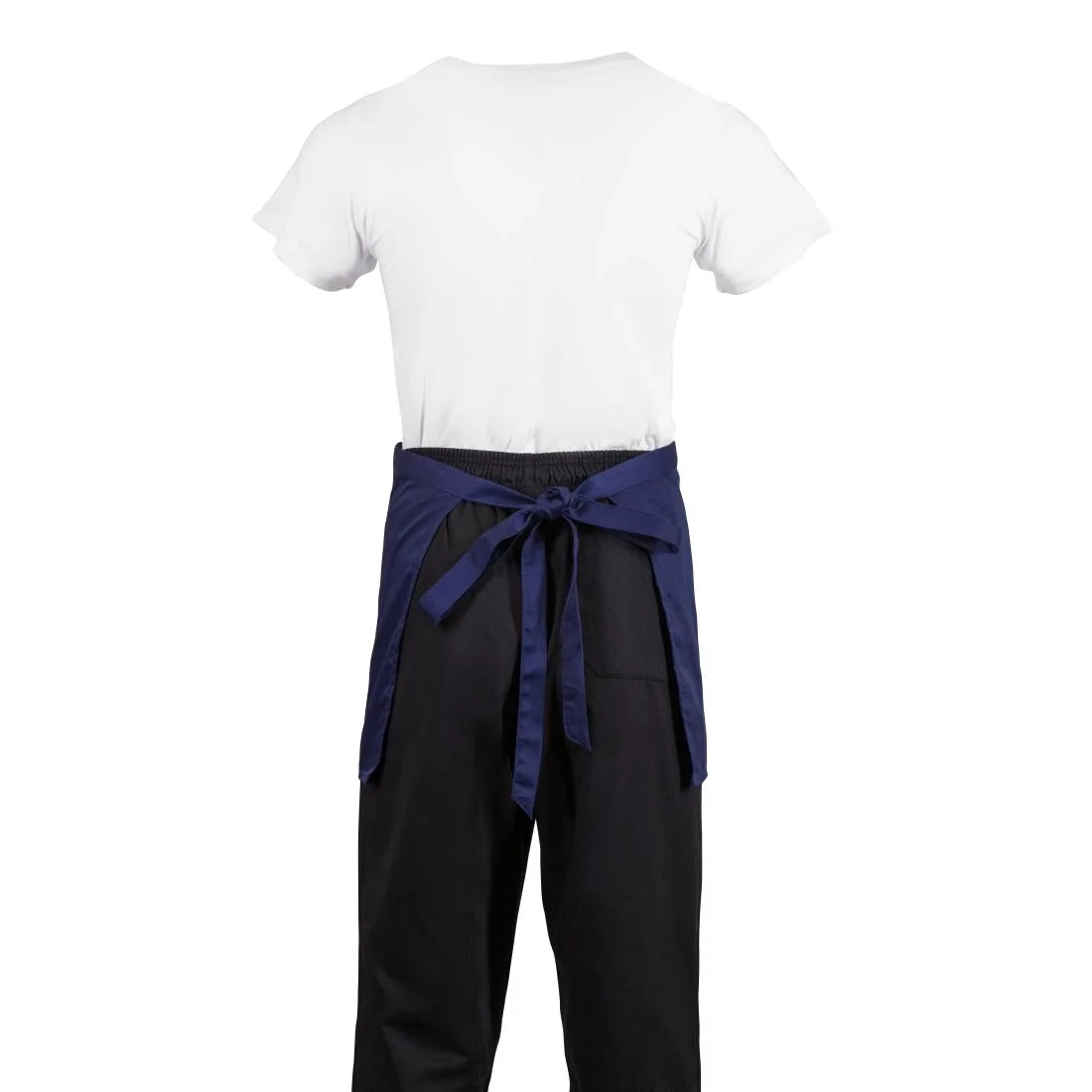 Whites Short Bistro Apron Navy Blue - Image 9
