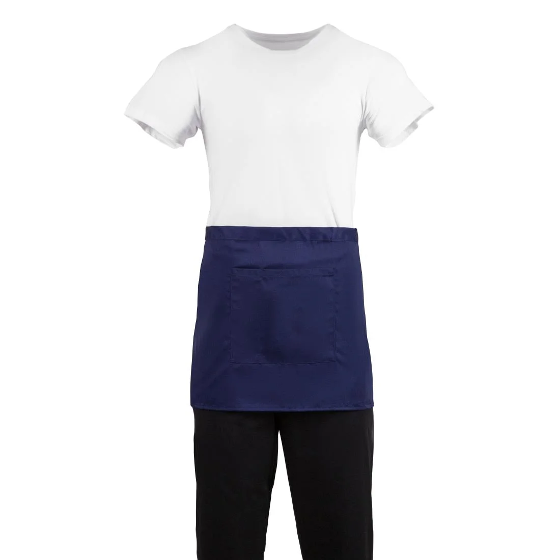 Whites Short Bistro Apron Navy Blue - Image 10