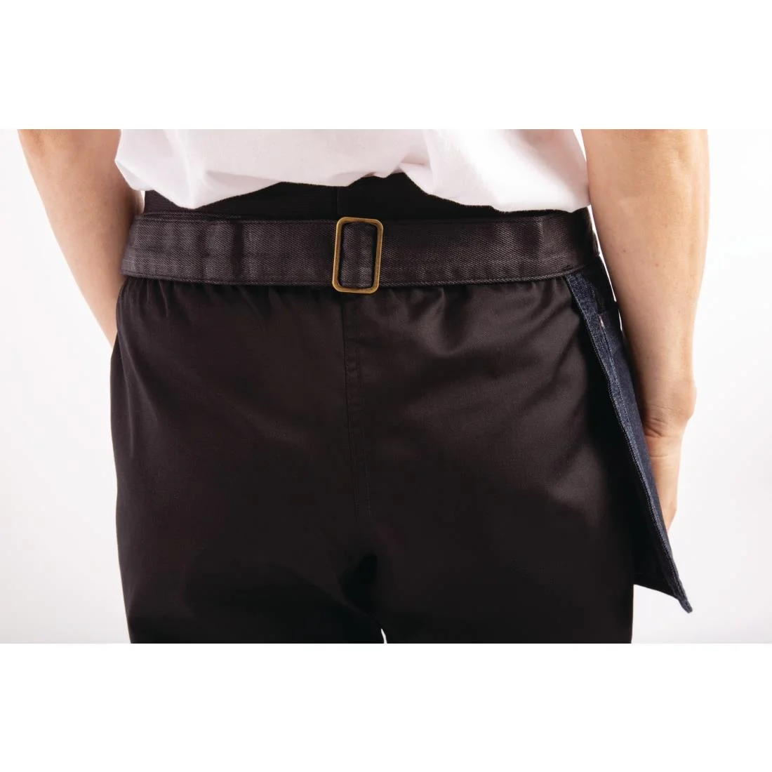 Chef Works Urban Indy Hipster Apron Navy Black - Image 2