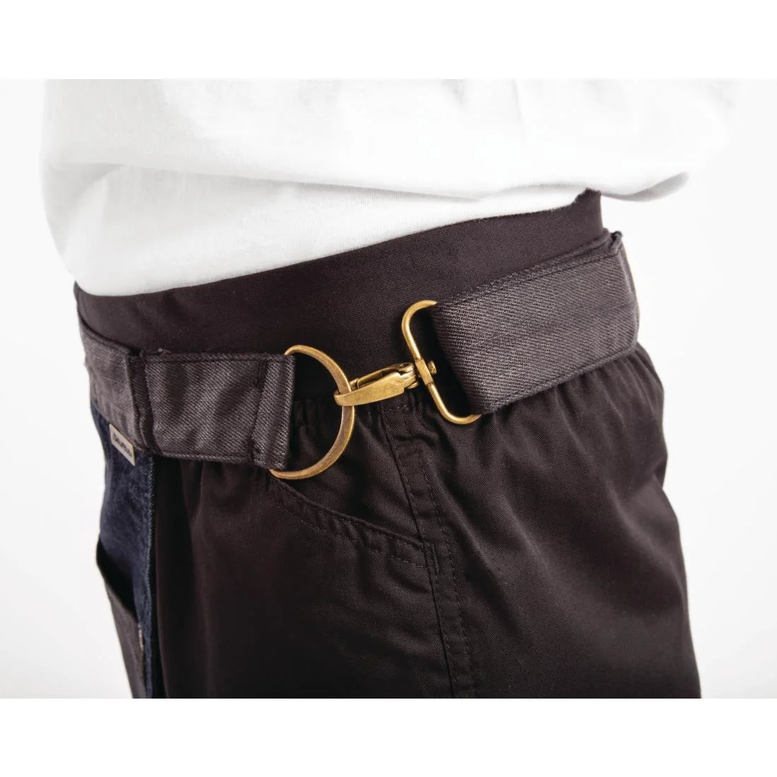 Chef Works Urban Indy Hipster Apron Navy Black - Image 6
