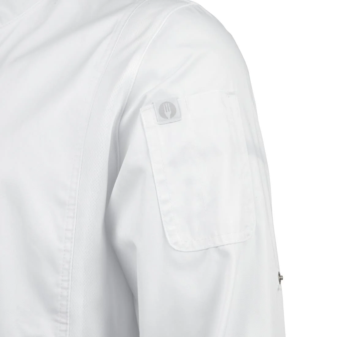 Chef Works Unisex Hartford Lightweight Chef Jacket White - Image 6
