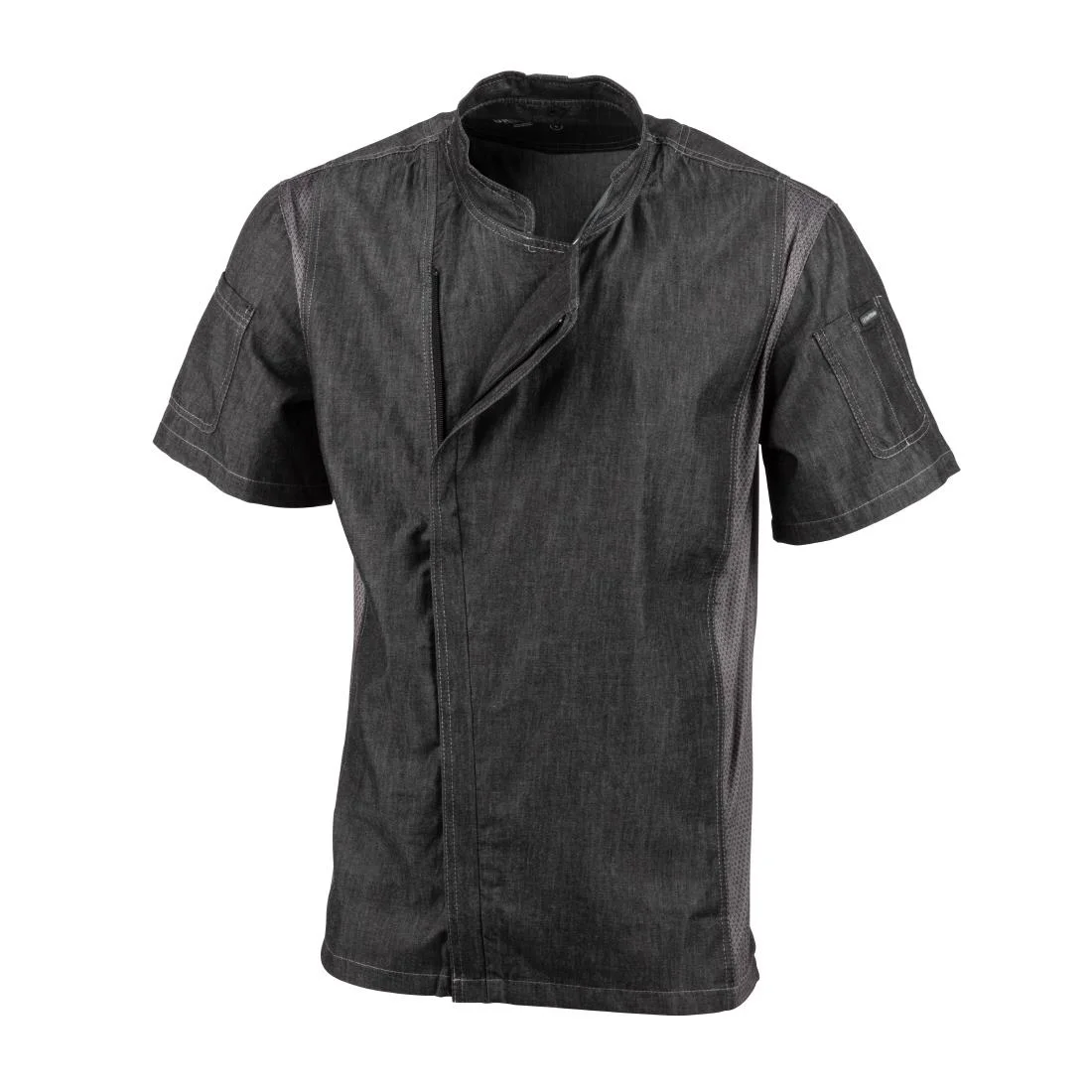 Chef Works Urban Delancey Short Sleeve Denim Chefs Jacket - Image 7