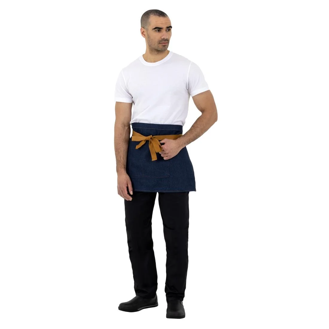 Southside Waist Apron Denim Blue Tan Ties - Image 3