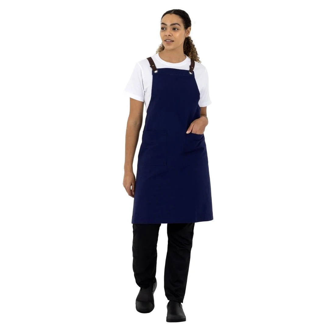 Southside Cotton Canvas Bib Apron Navy - Image 8