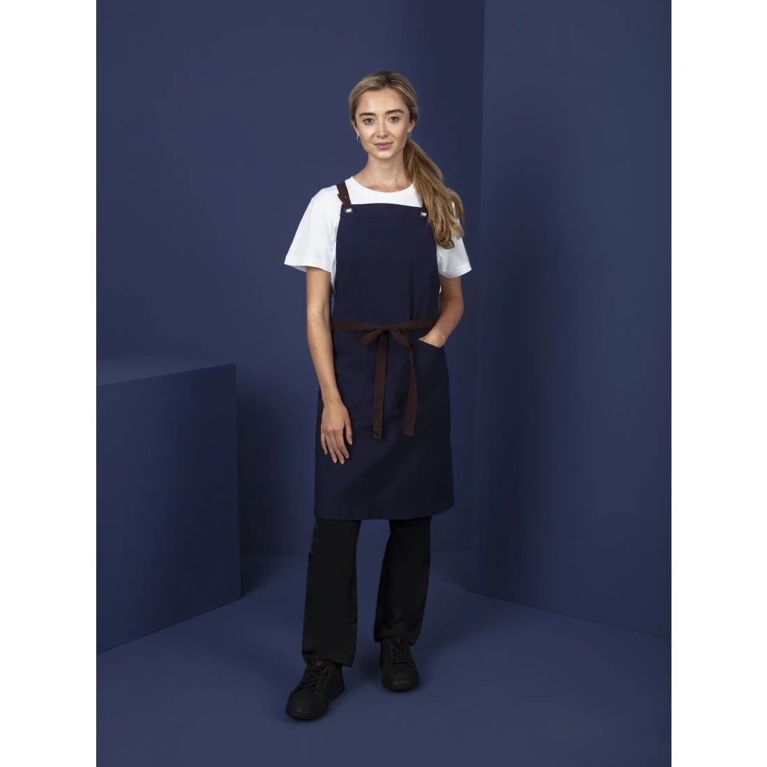Southside Cotton Canvas Bib Apron Navy - Image 13