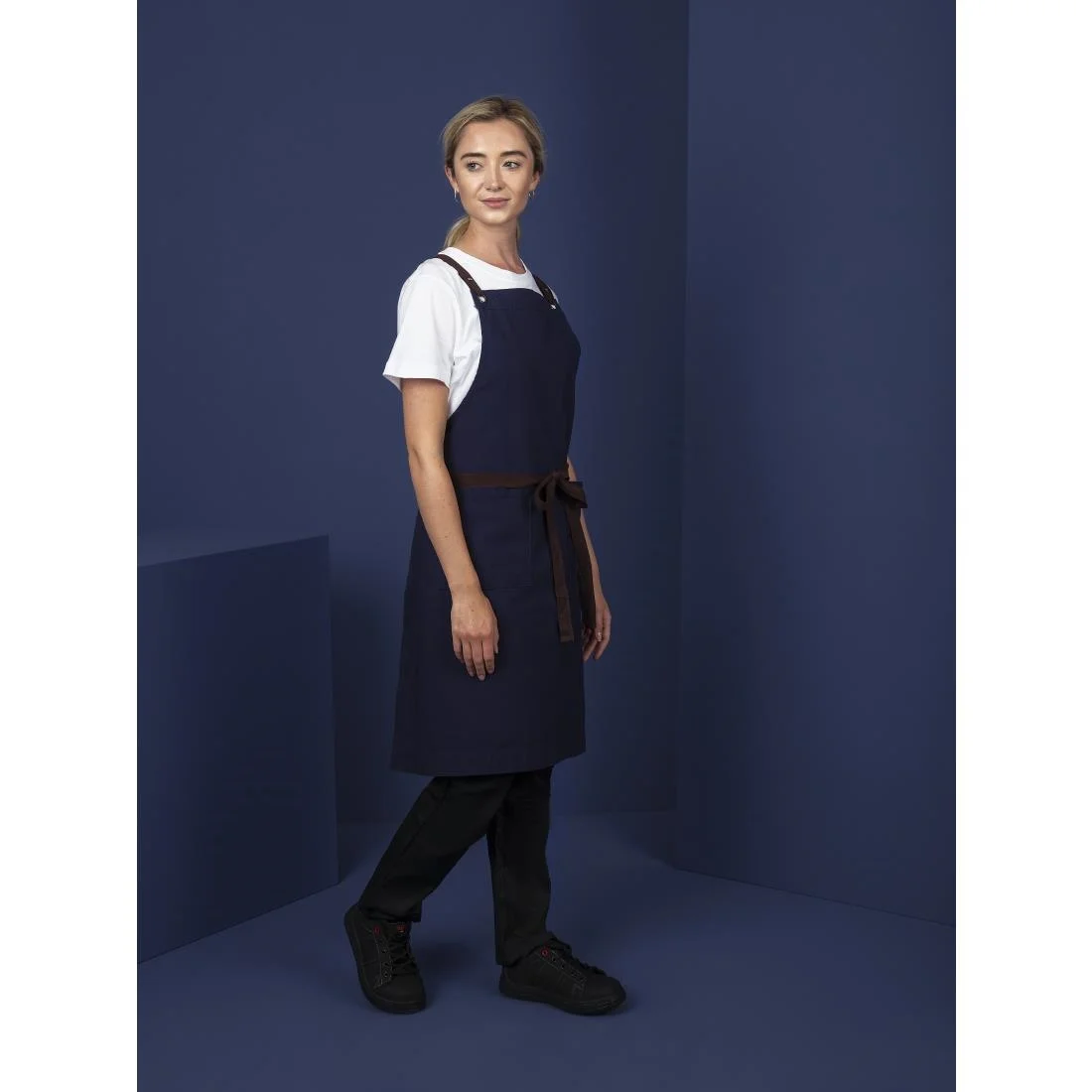 Southside Cotton Canvas Bib Apron Navy - Image 14