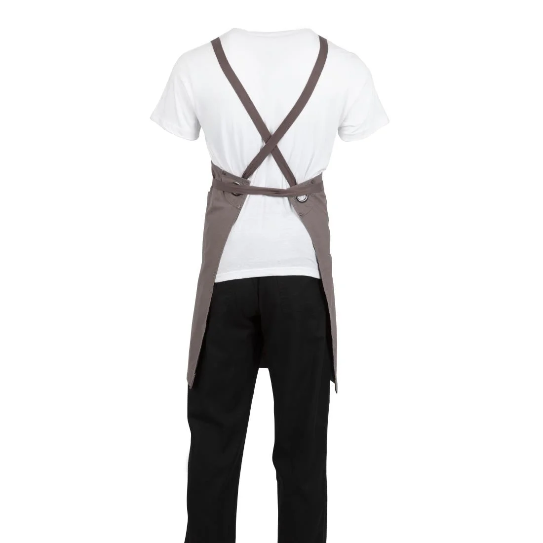 Southside Cotton Canvas Bib Apron Washed Grey - Image 4