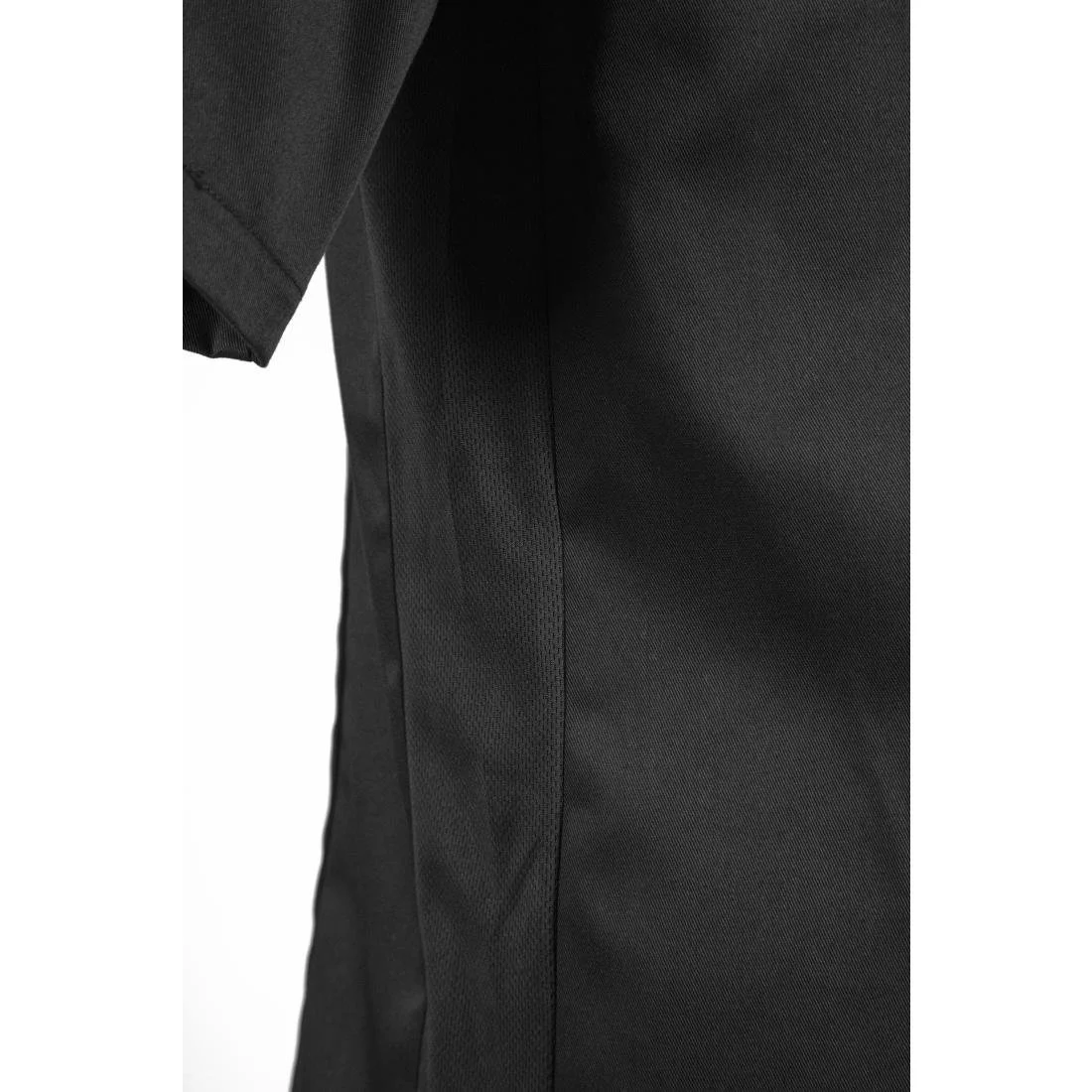 Southside Band Collar Unisex Chef Jacket Black - Image 4