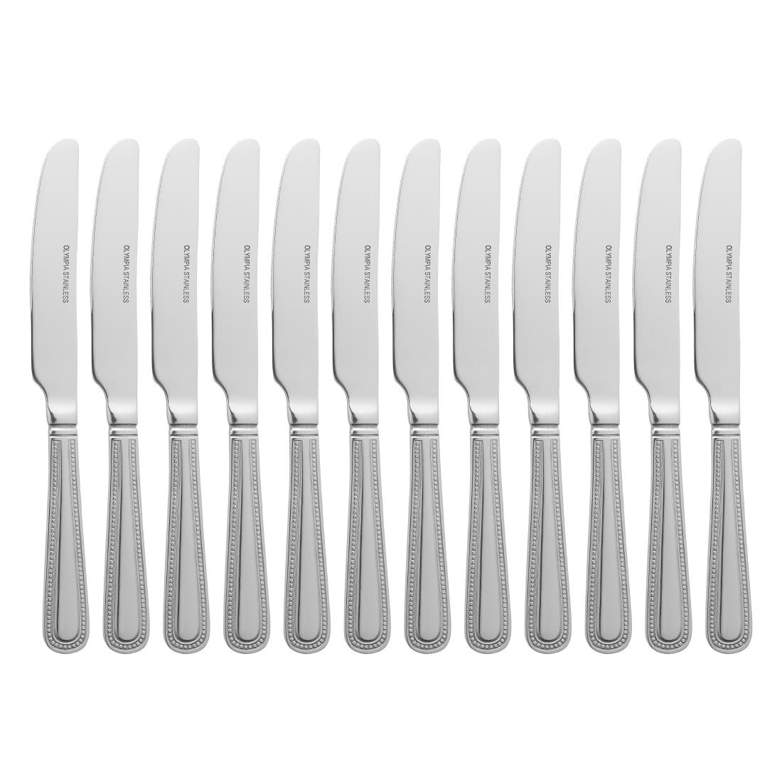 Olympia Bead Solid Handle Dessert Knife