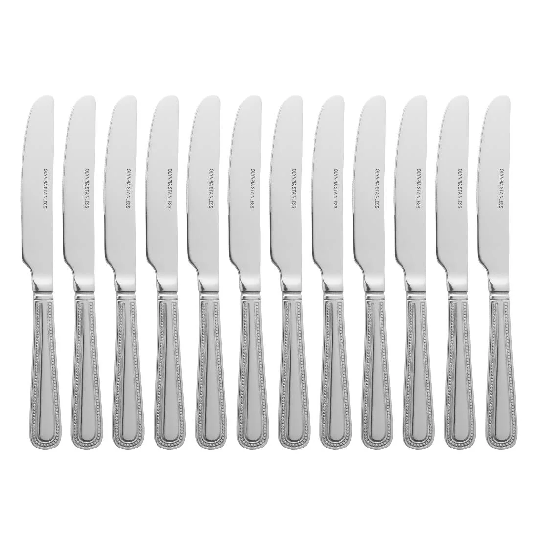 Olympia Bead Solid Handle Dessert Knife - Image 3
