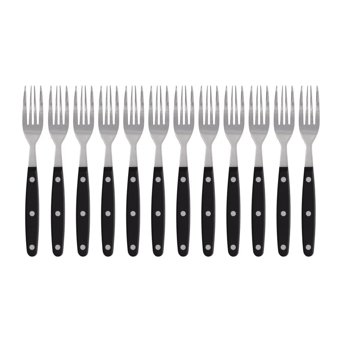 Steak Fork Black Handle 200mm - Image 3