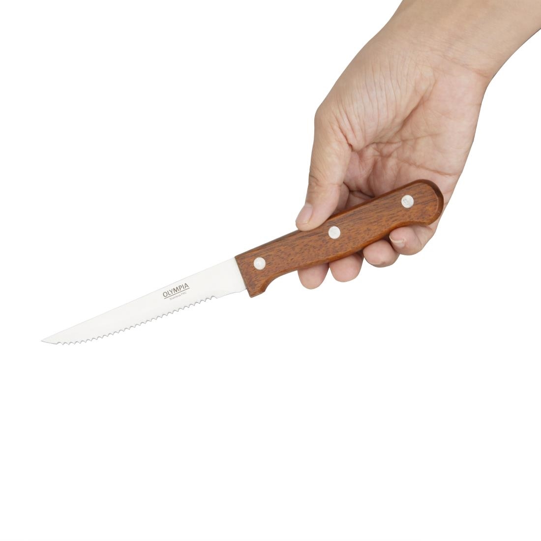 Steak Knives Wooden Handle 215mm