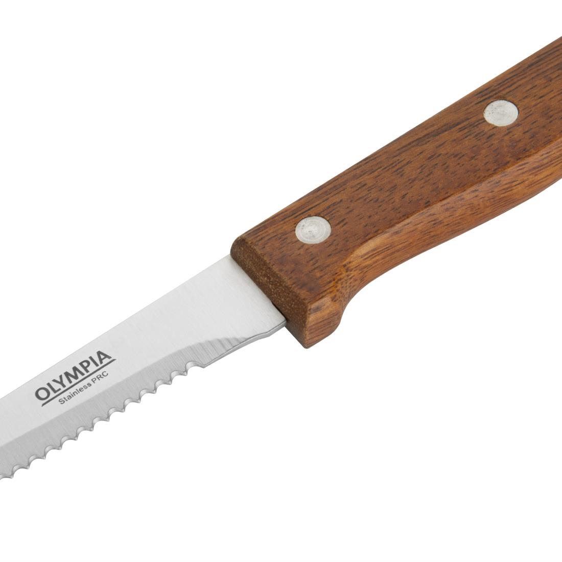Steak Knives Wooden Handle 215mm