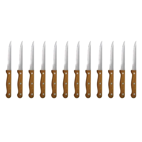 Steak Knives Wooden Handle 215mm