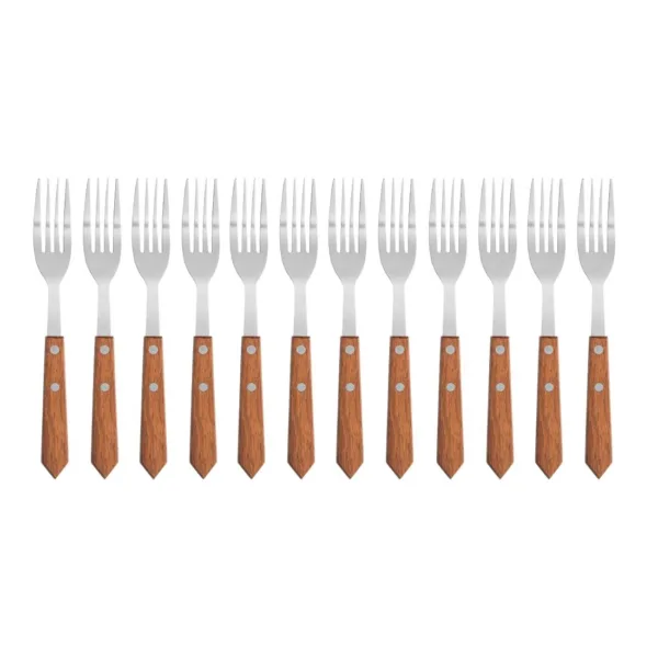 Steak Fork Wooden Handle 190mm