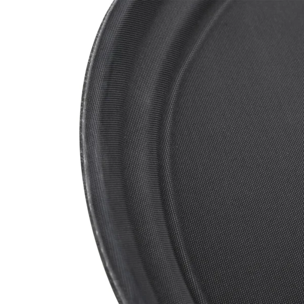 Kristallon Plastic Oval Non Slip Tray Black 27 x 22 in