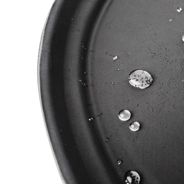 Kristallon Plastic Oval Non Slip Tray Black 27 x 22 in