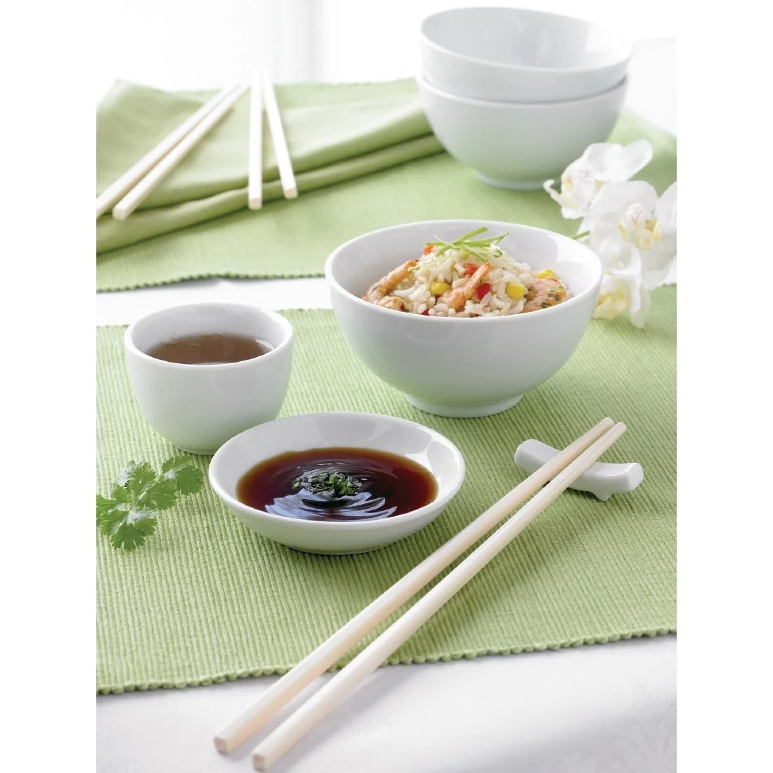 Olympia Whiteware Rice Bowls 130mm - Image 7