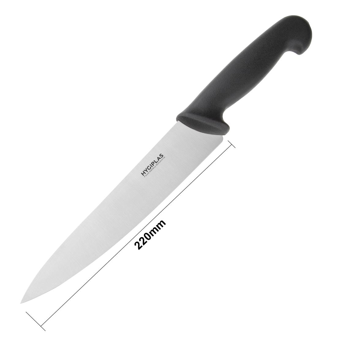 Hygiplas Chefs Knife Black 21.5cm
