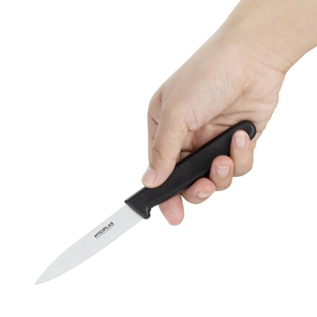 Hygiplas Straight Blade Paring Knife Black 7.5cm - Image 2