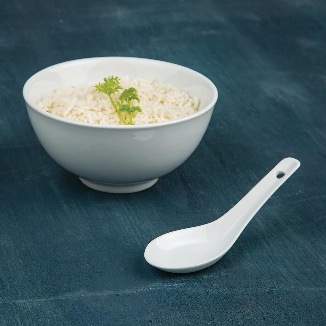 Olympia Whiteware Rice Spoons 130mm - Image 5