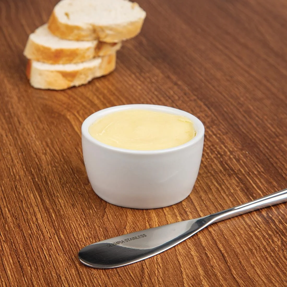 Olympia Whiteware Butter Dish 62mm - Image 6