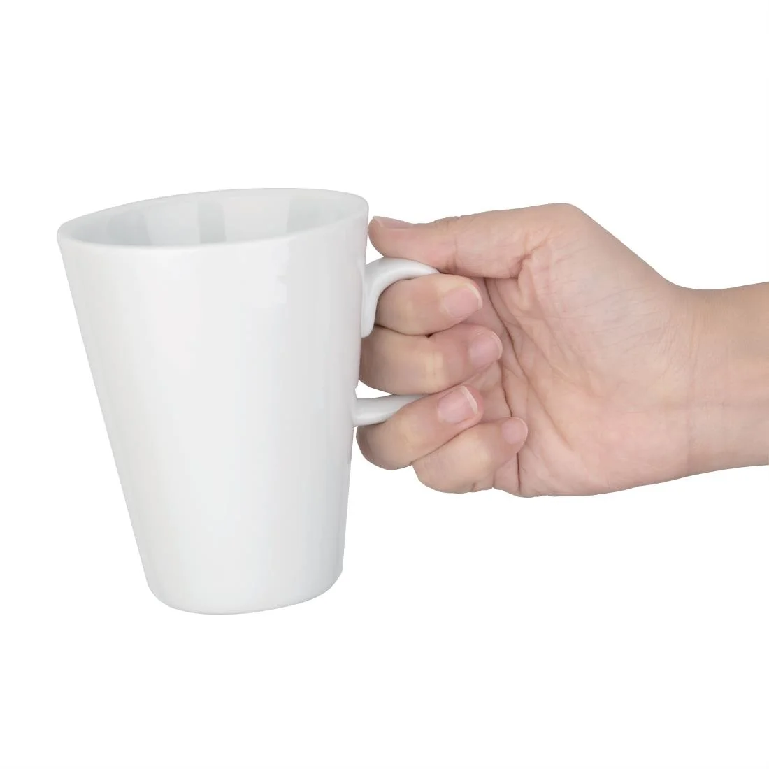 Olympia Whiteware Latte Mugs 310ml 11oz - Image 5